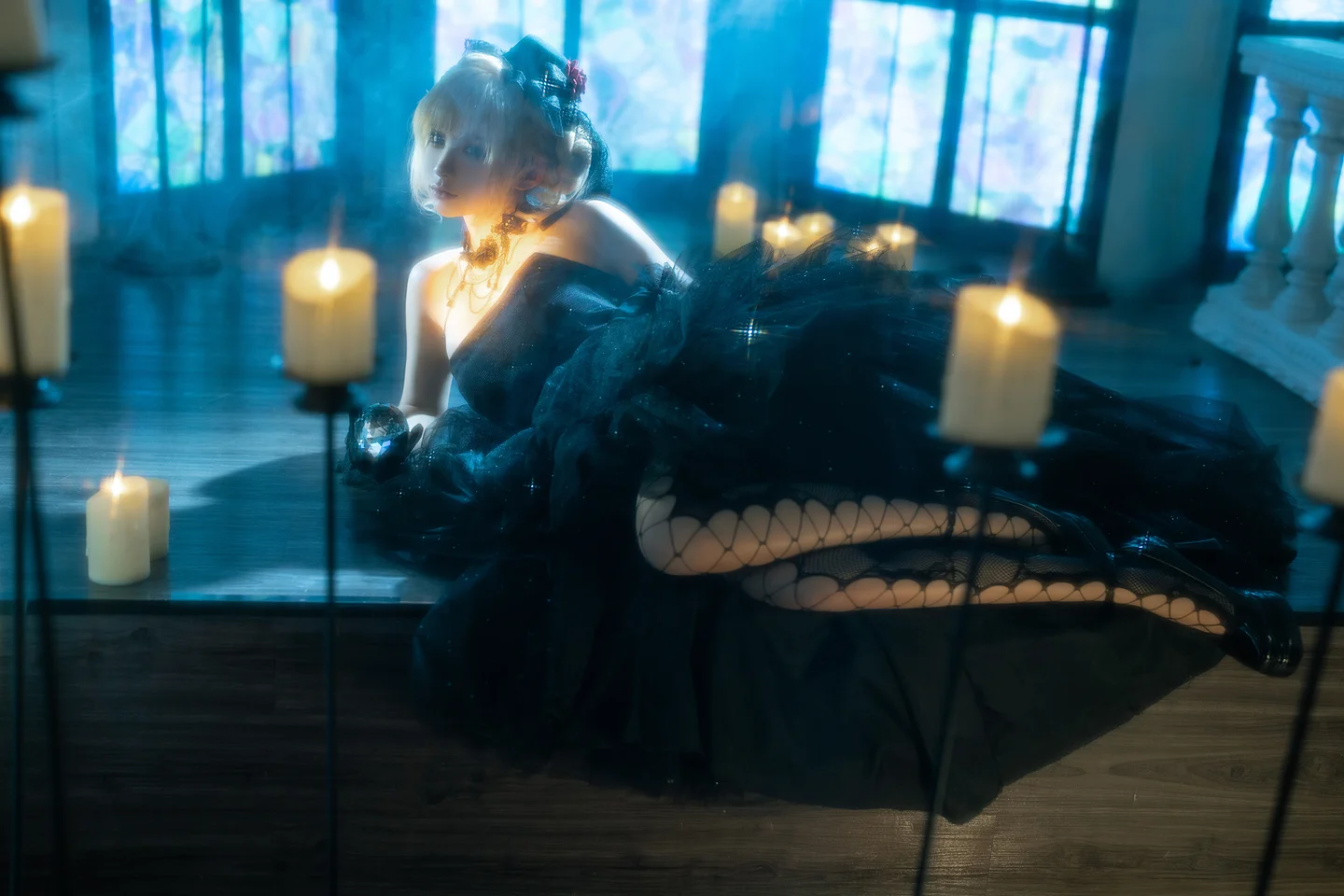 蠢沫沫 - 黑婚纱 [37P,1V-3.15GB] tg@simisebaisi 【丝足阁】013.webp